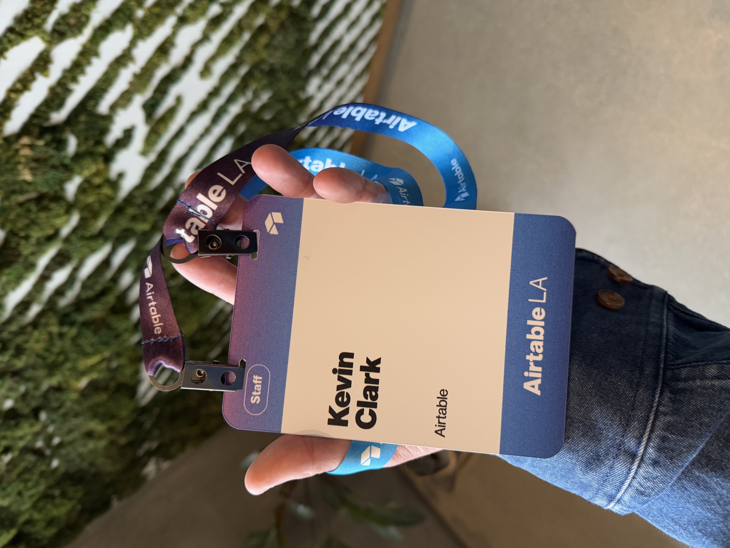 Airtable LA event staff badge