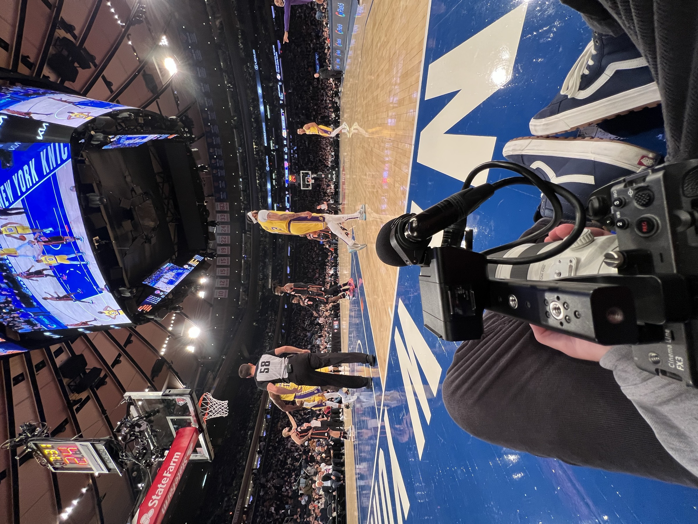Courtside POV during game